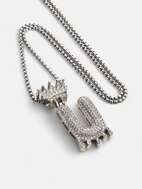 The Drip Alphabet U Pendant Necklace