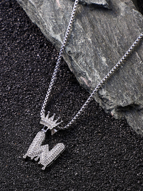 The Drip Alphabet W Pendant Necklace