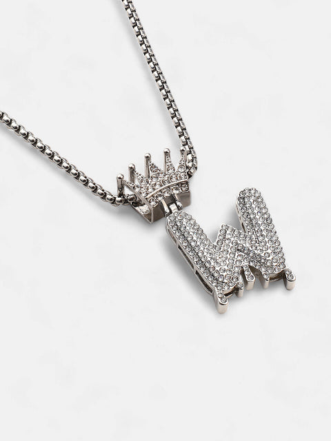 The Drip Alphabet W Pendant Necklace