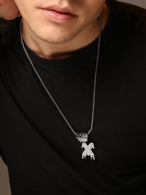The Drip Alphabet X Pendant Necklace
