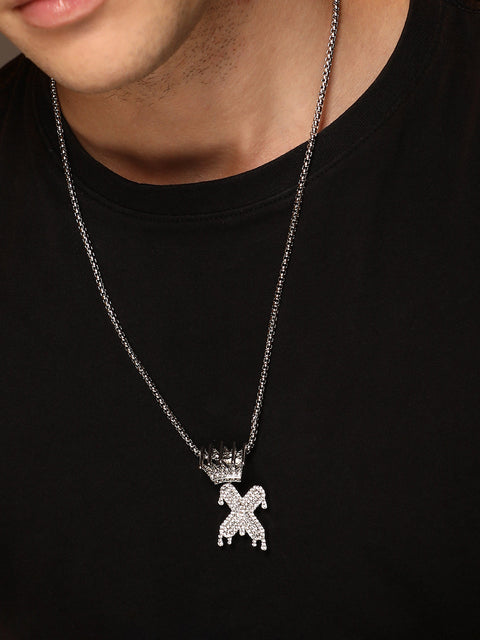 The Drip Alphabet X Pendant Necklace