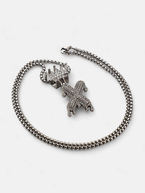 The Drip Alphabet X Pendant Necklace
