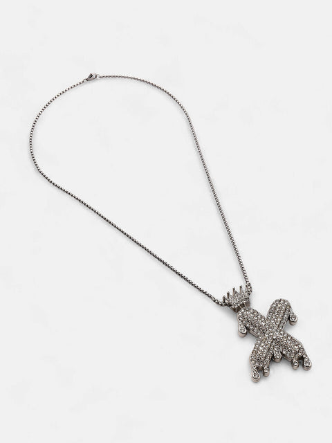 The Drip Alphabet X Pendant Necklace