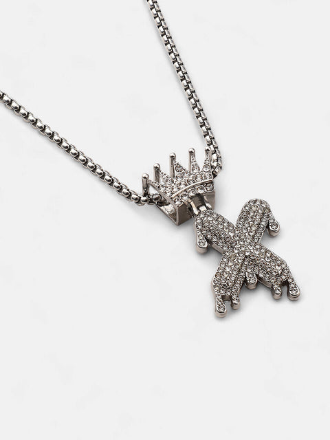 The Drip Alphabet X Pendant Necklace