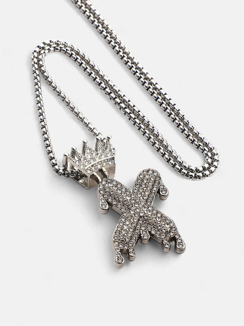 The Drip Alphabet X Pendant Necklace