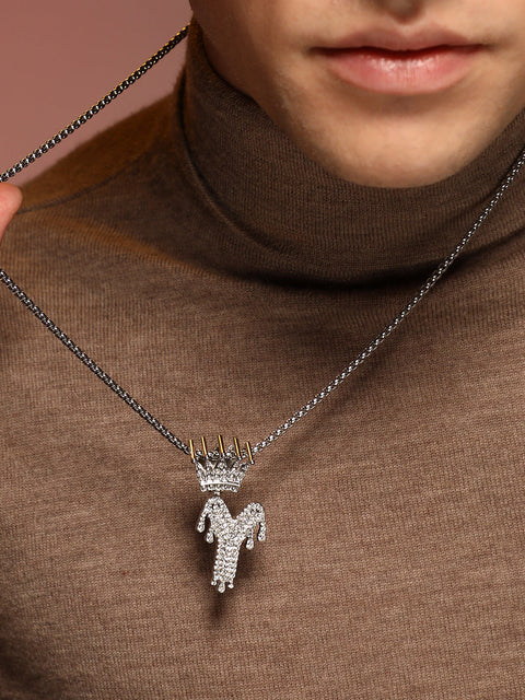 The Drip Alphabet Y Pendant Necklace