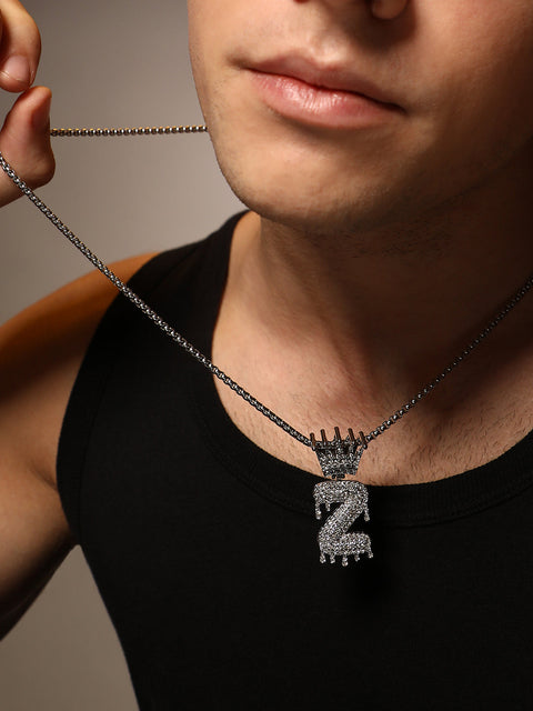The Drip Alphabet Z Pendant Necklace