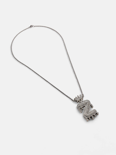 The Drip Alphabet Z Pendant Necklace