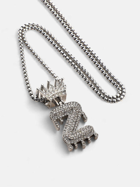The Drip Alphabet Z Pendant Necklace