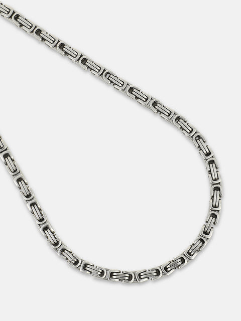 The Cycle Chain Necklace - Metallic Silver