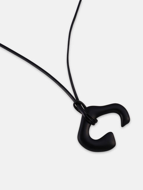 The Dallas Pendant Necklace Onyx Black