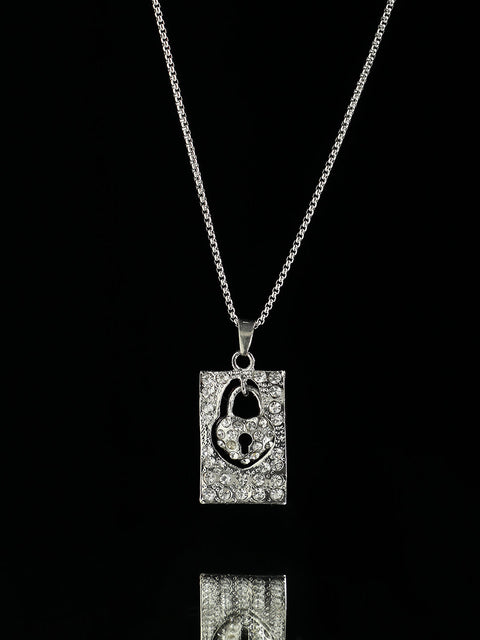 Men's Lockheart Pendant Necklace - Silver