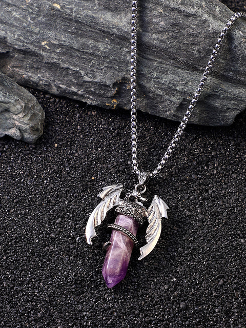 The Wing Crystal Pendant Necklace