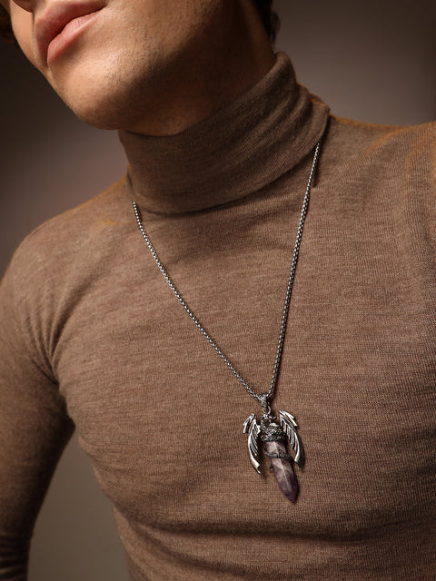 The Wing Crystal Pendant Necklace