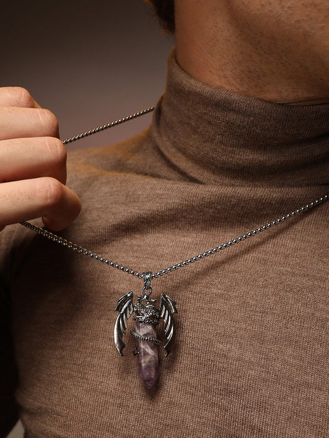 The Wing Crystal Pendant Necklace
