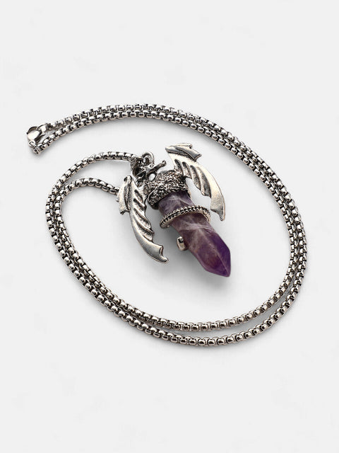 The Wing Crystal Pendant Necklace
