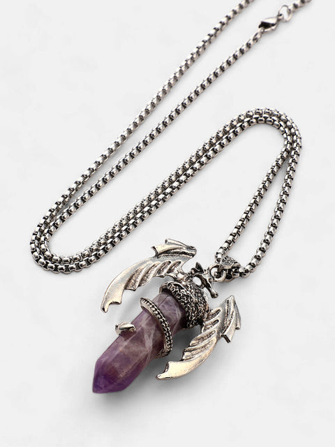The Wing Crystal Pendant Necklace