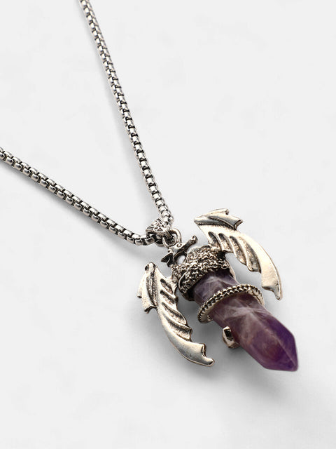 The Wing Crystal Pendant Necklace