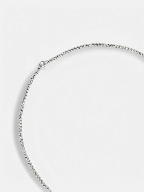 The Prism Edge Pendant Necklace - Metallic Silver