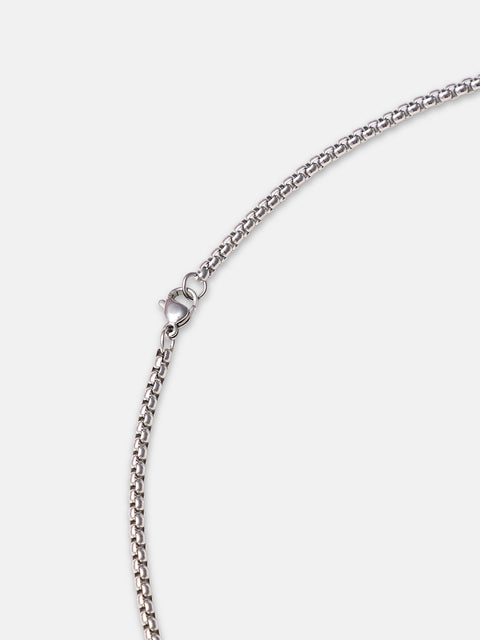 The Bullet Pendant Necklace - Metallic Silver