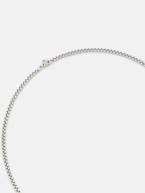 The Link-Halo Pendant Necklace - Metallic Silver