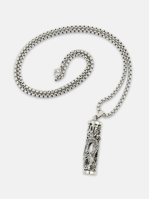 The Slayer Pendant Necklace - Metallic Silver