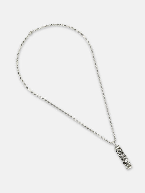 The Slayer Pendant Necklace - Metallic Silver