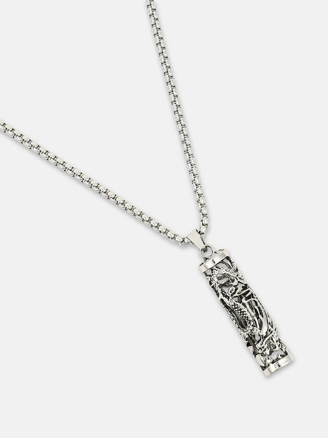 The Slayer Pendant Necklace - Metallic Silver