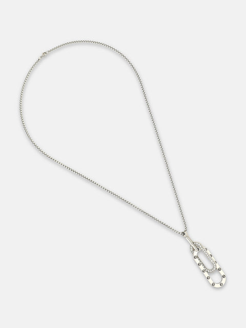 The Hálos Pendant Necklace - Metallic Silver