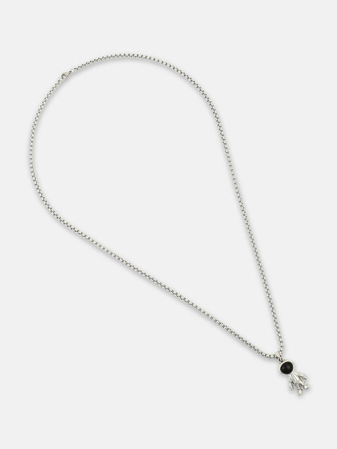 The Astranaut Pendant Necklace - Metallic Silver