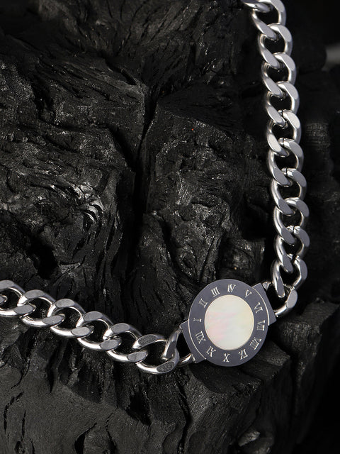 The Roma Pendant Necklace - Metallic Silver