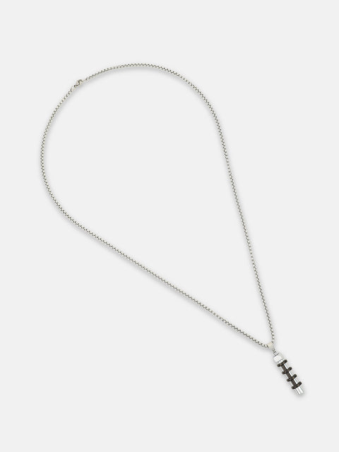 The Torque Pendant Necklace - Metallic Silver