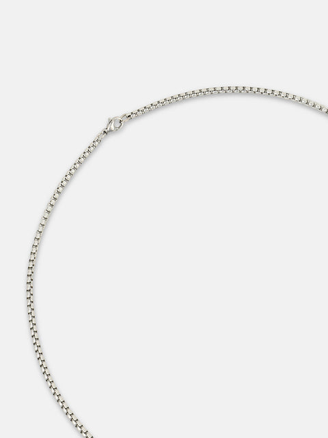 The Trasher Pendant Necklace - Metallic Silver