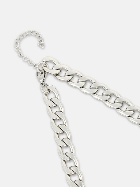 The Intera Chain Necklace - Metallic Silver