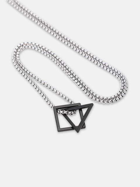 The Quad Pendant Necklace - Midnight Black