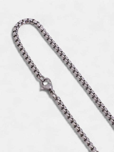 The Slate Pendant Necklace - Metallic Silver