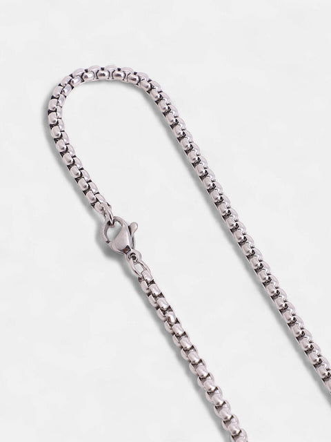 The Tincan Pendant Necklace - Metallic Silver