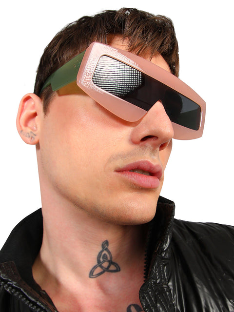 Men's Full Rim Shield Sunglasses - Multicolour