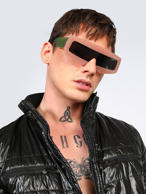 Men's Full Rim Shield Sunglasses - Multicolour