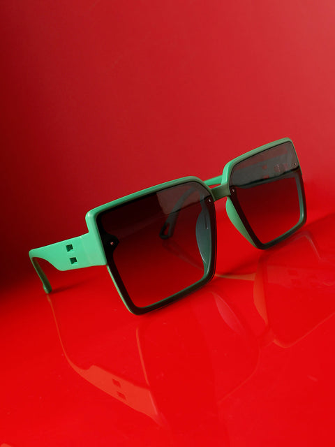 Men's Full Rim Oversized Sunglases - Green