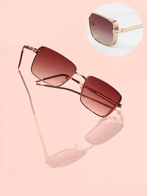 Men's The Gradiant Rectangular Sunglasses - Violet Purple