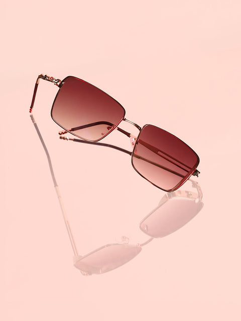 Men's The Gradiant Rectangular Sunglasses - Violet Purple