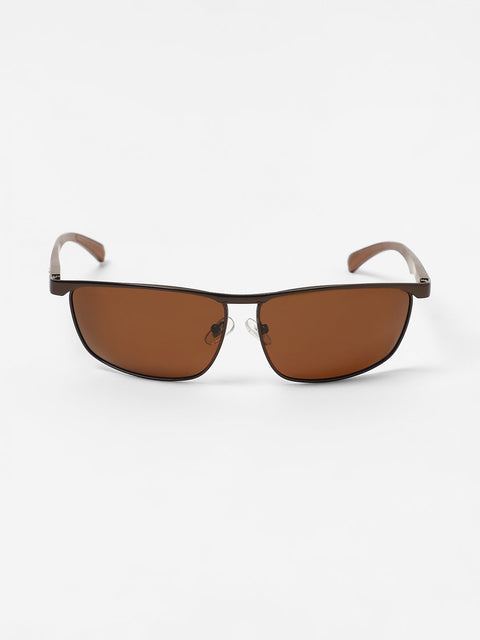 Men's The Sporty Rectangular Sunglasses - Chocolate Brown