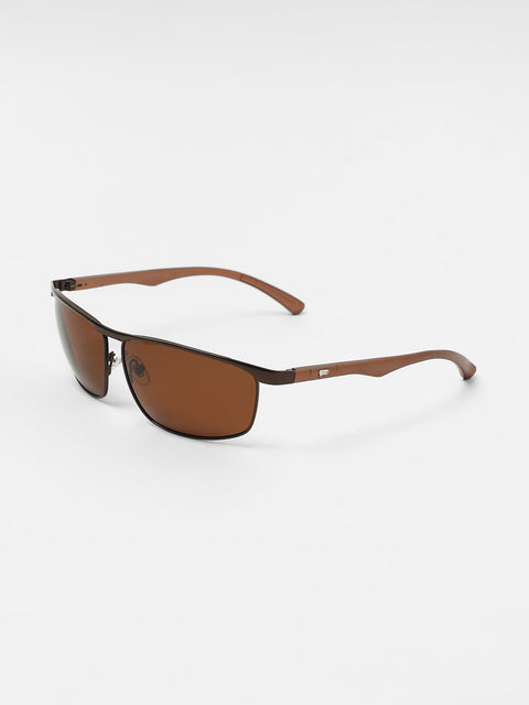 Men's The Sporty Rectangular Sunglasses - Chocolate Brown