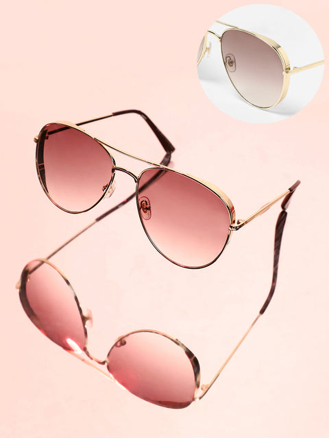 Men's The Rugged Aviator Sunglasses - Champayne Gold