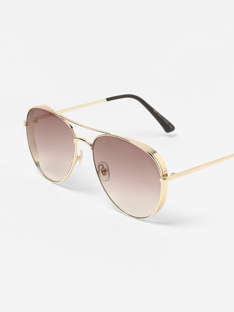 Men's The Rugged Aviator Sunglasses - Champayne Gold