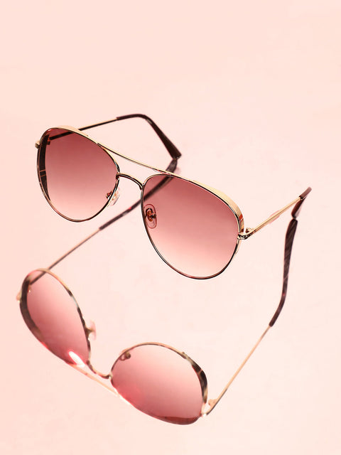 Men's The Rugged Aviator Sunglasses - Champayne Gold