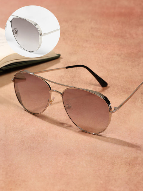 Men's The Rugged Aviator Sunglasses - Metallic Silver