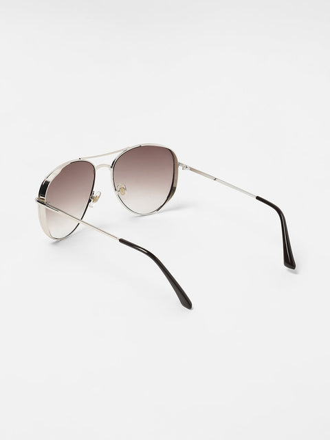 Men's The Rugged Aviator Sunglasses - Metallic Silver