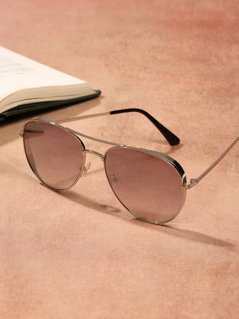 Men's The Rugged Aviator Sunglasses - Metallic Silver